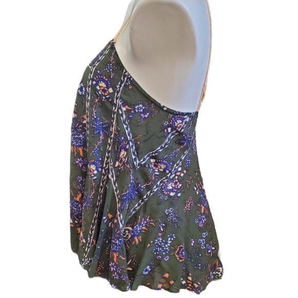 Free People Size X-Small Sweet Talk Rayon Cami Tank Top, Green - NWT - Picture 9 of 11